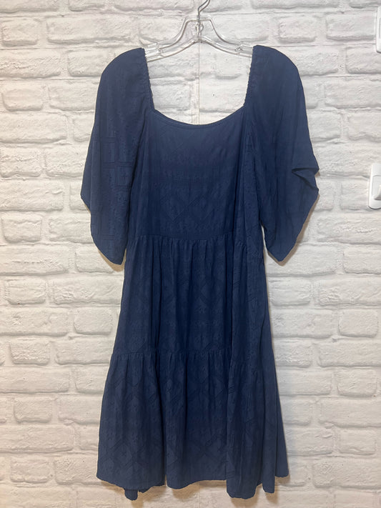 Size M Wrangler Retro navy blue boho short dress