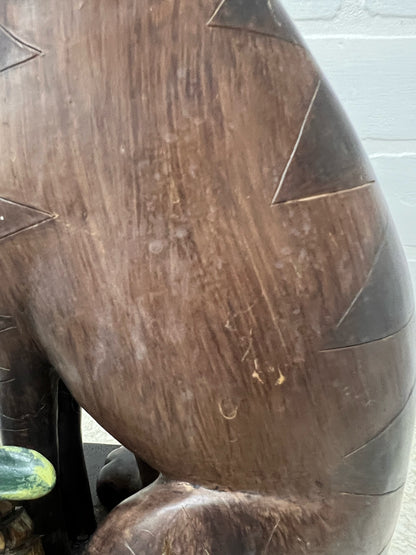 David Harden cat with pineapple statue