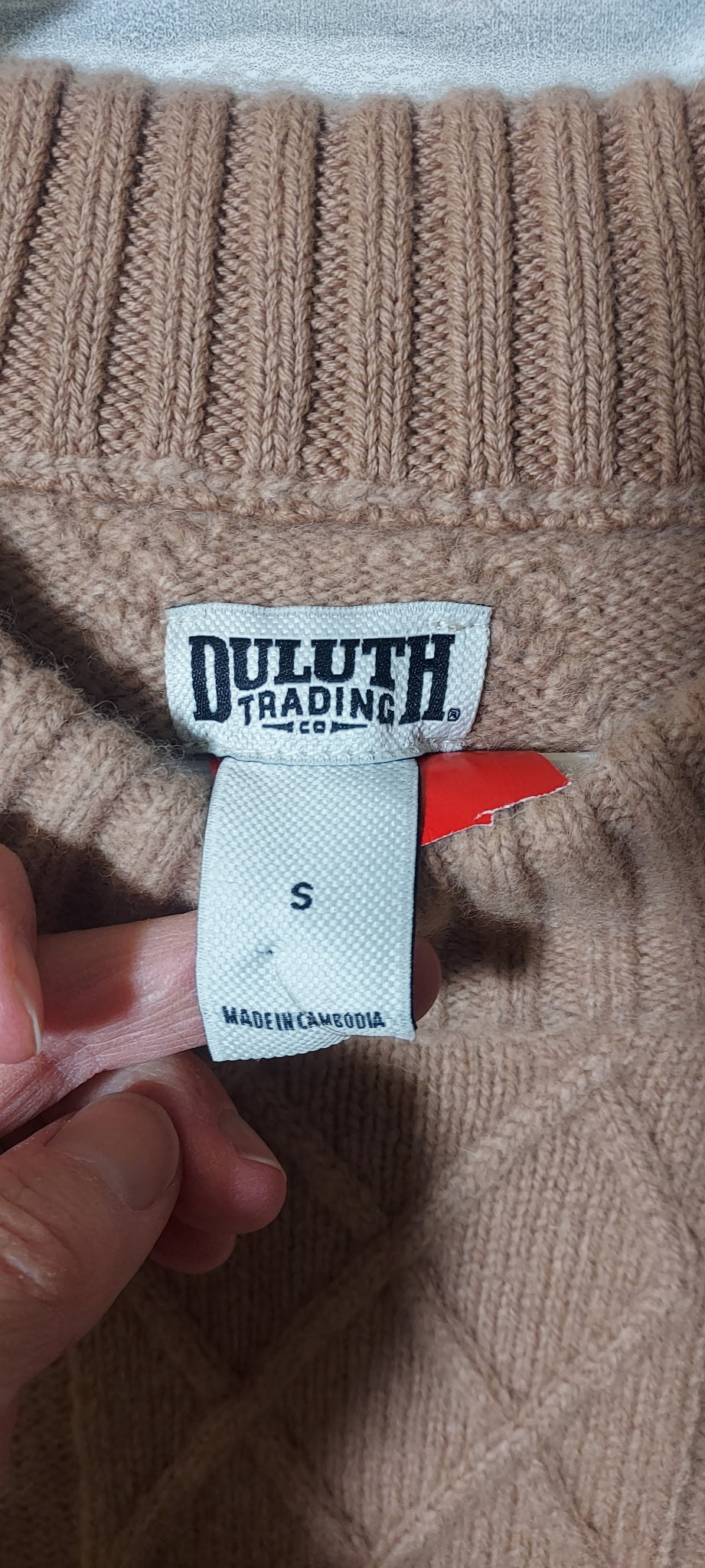 Size S Woolpaca Cable Duluth Trading Co. Sweater