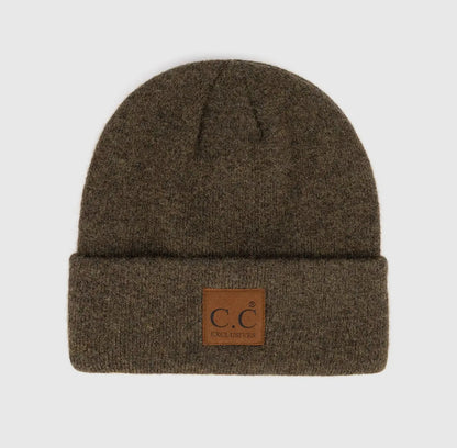 CC Heather Knit Basic Beanie – Unisex Eco-Friendly Winter Hat