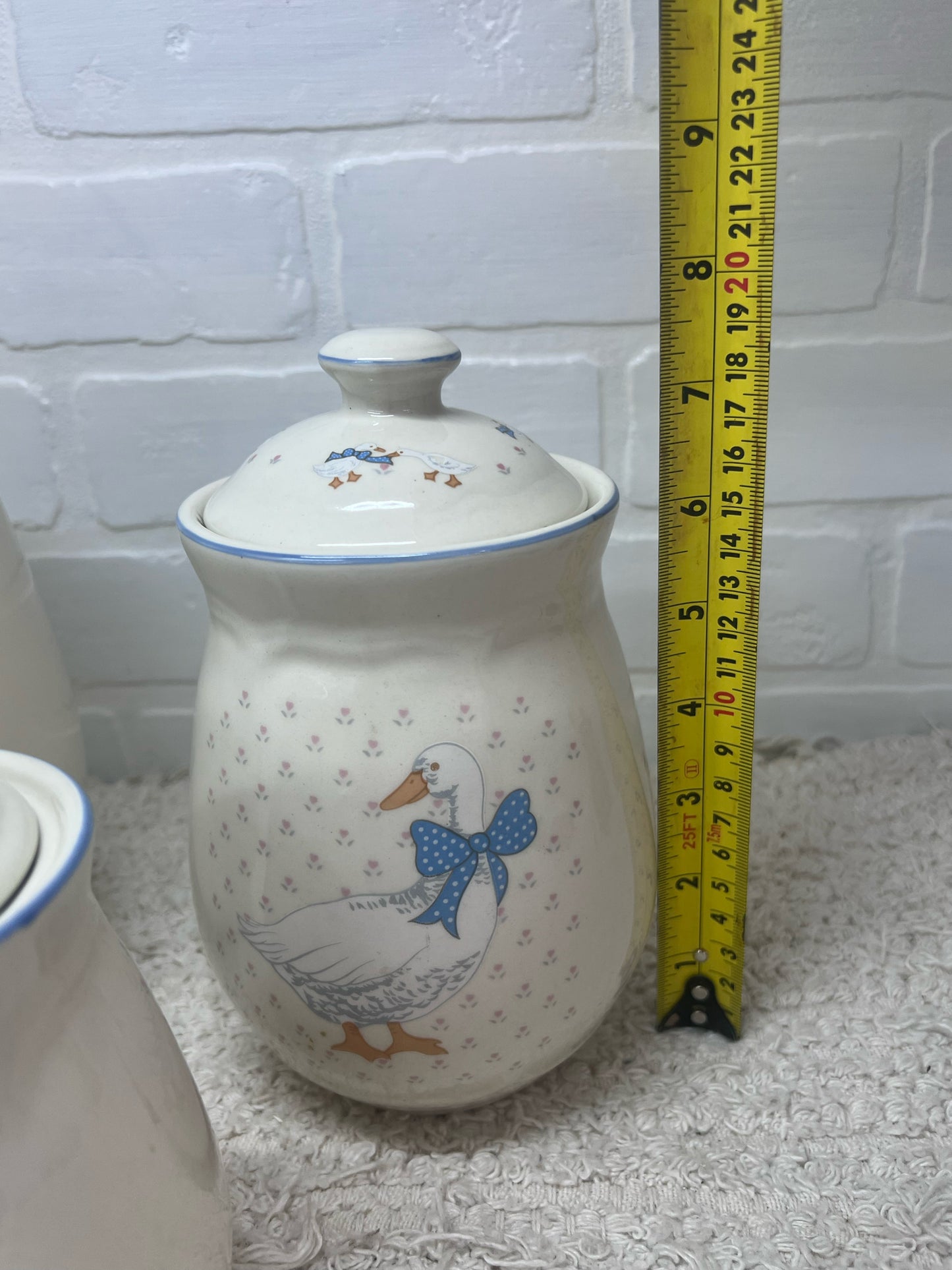 Aunt Rhody Set of 3 Lidded Goose Canisters