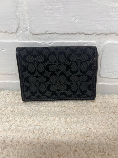 Coach Leather & Canvas Black C Wallet