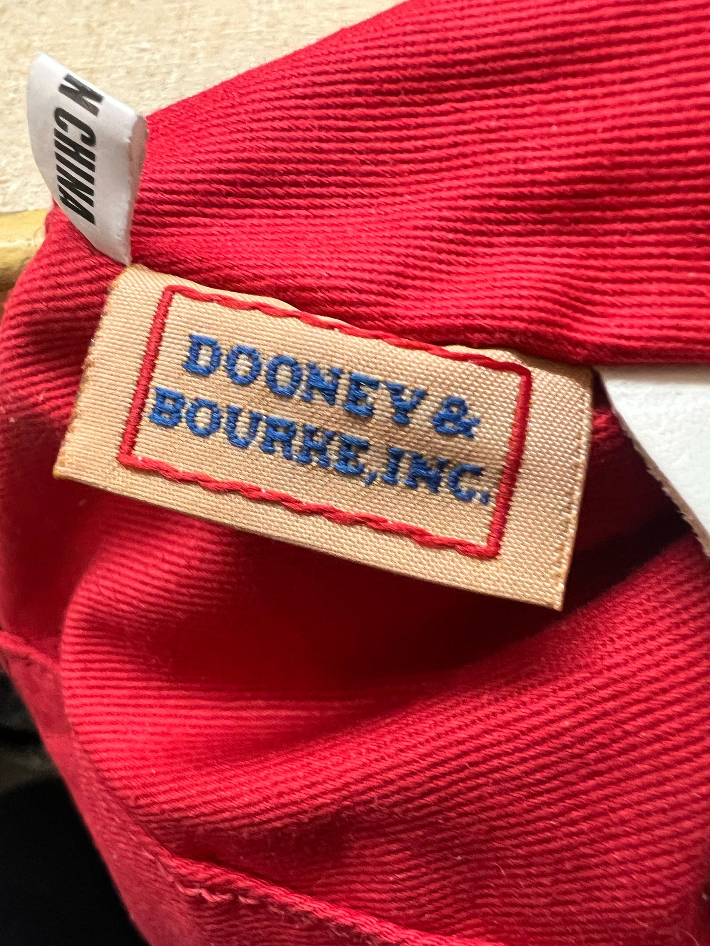 Dooney & Bourke Y2K Era Denim Paint Spatter Barrel Bag w/ Leather Trim