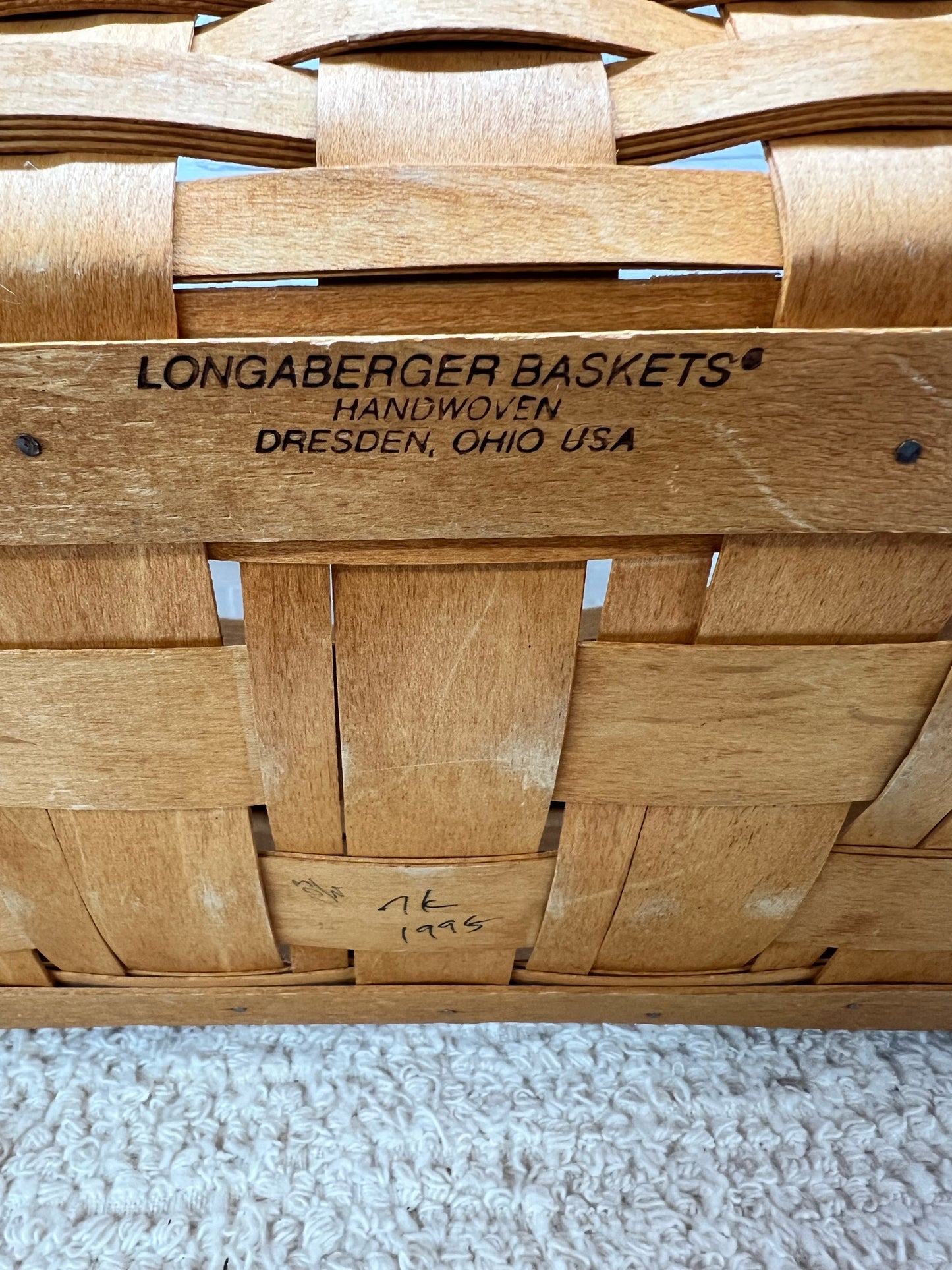 Longaberger 1995 Signed Basket