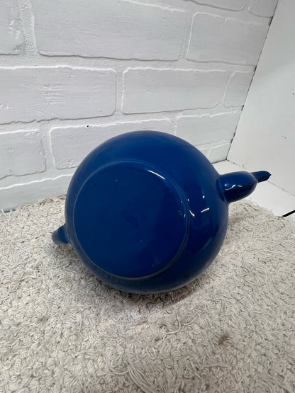 Vintage Blue Enamelware Teapot