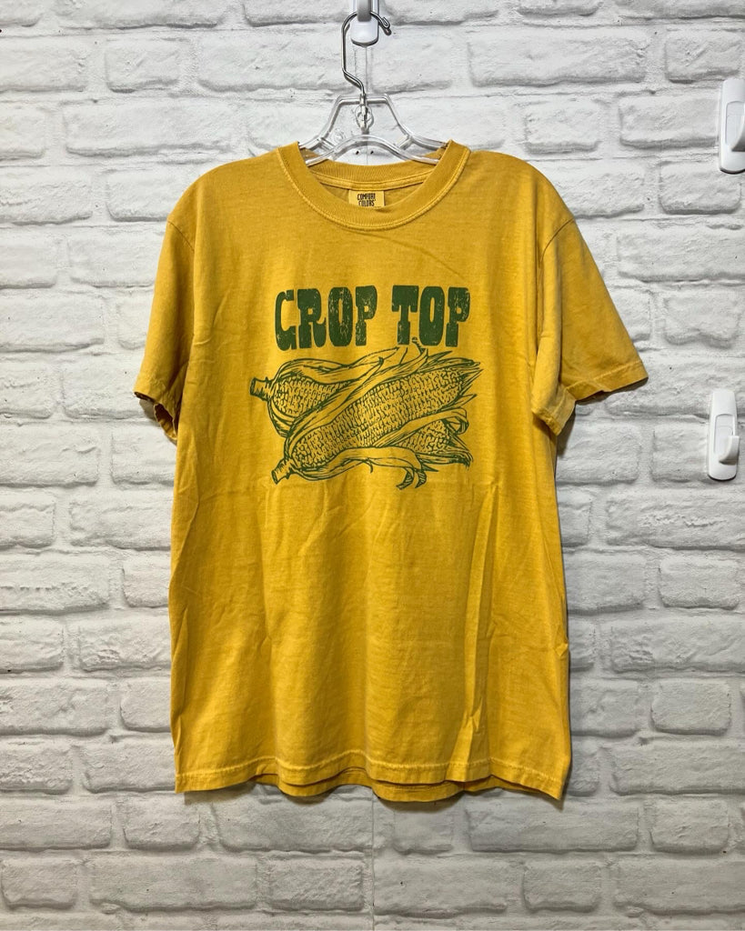 Mustard Yellow 'Crop Top' T-shirt