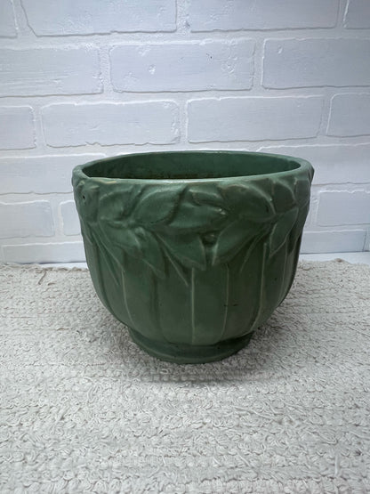 McCoy Green Glazed Jardiniere Circa 1930's 7" Tall