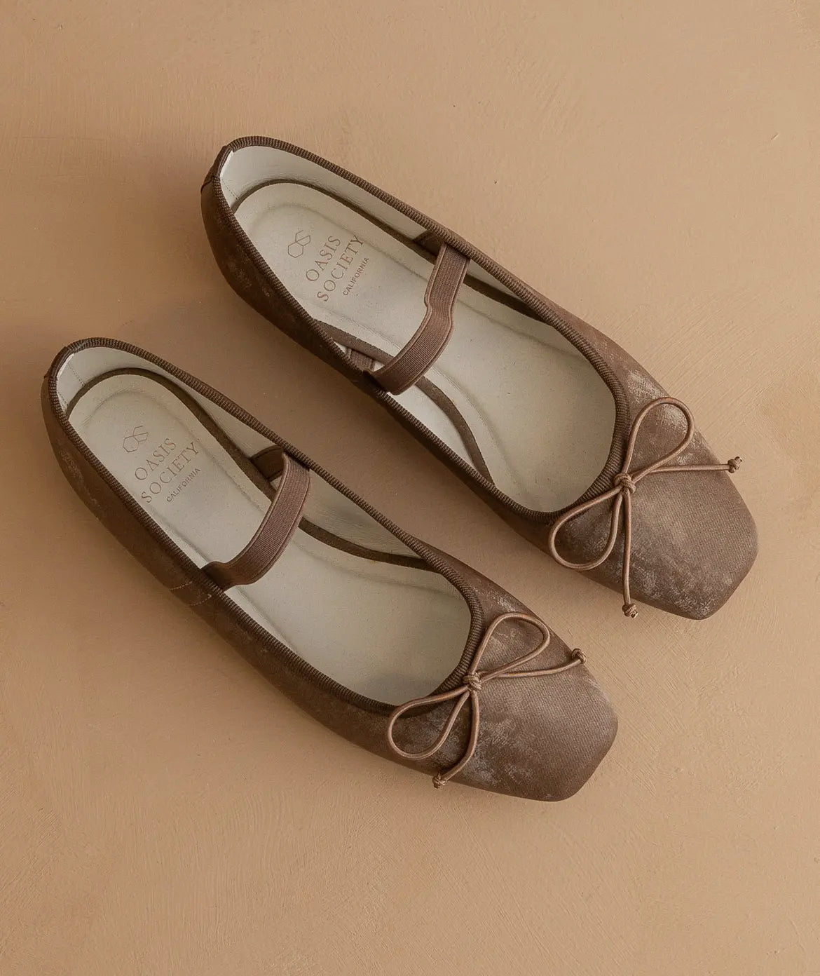 Oasis Society 'The London' Ballet Pointe Flat in Coffee
