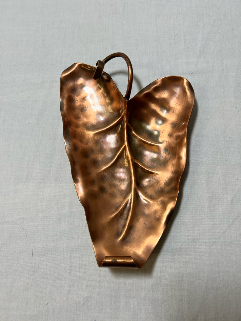 Gregorian Copper vintage copper leaf dish