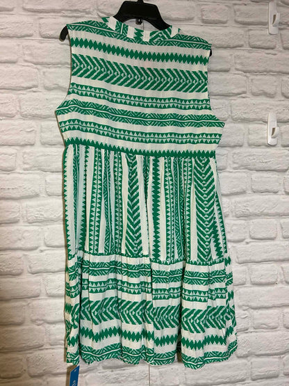 Size L Cupshe NWT Green & White Sundress