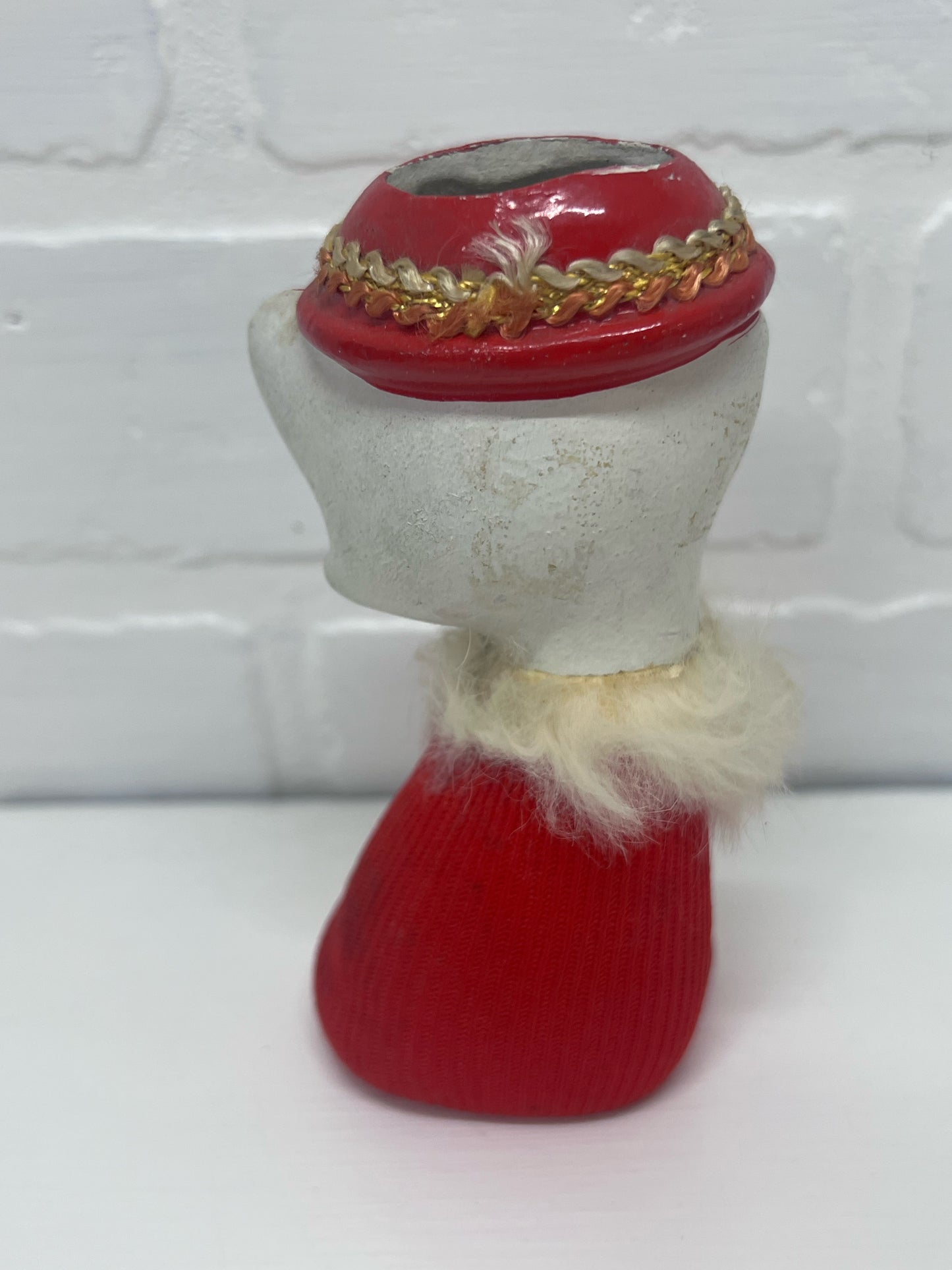 Vintage Kitschy Sweater Kitty Bud Vase  in Red Sweater