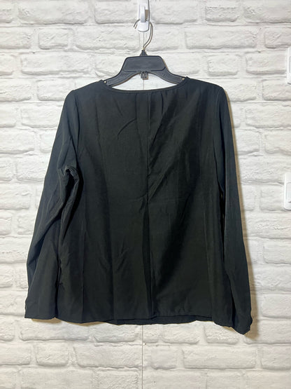 Size M black long sleeved asymetrical top