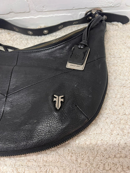 Frye Belle Bohemian Hobo Handback Black Leather