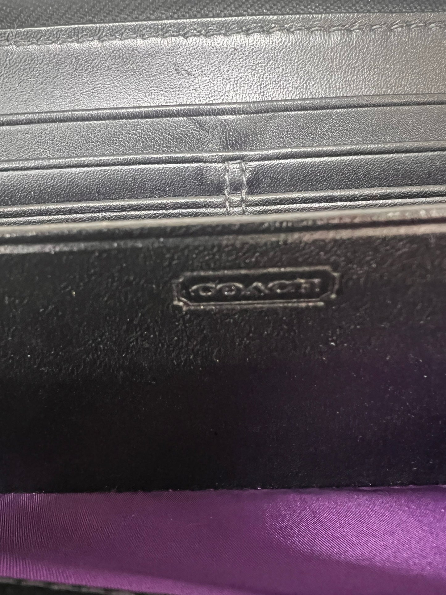 Coach Accordian Wallet w/ Pleated Front Detail