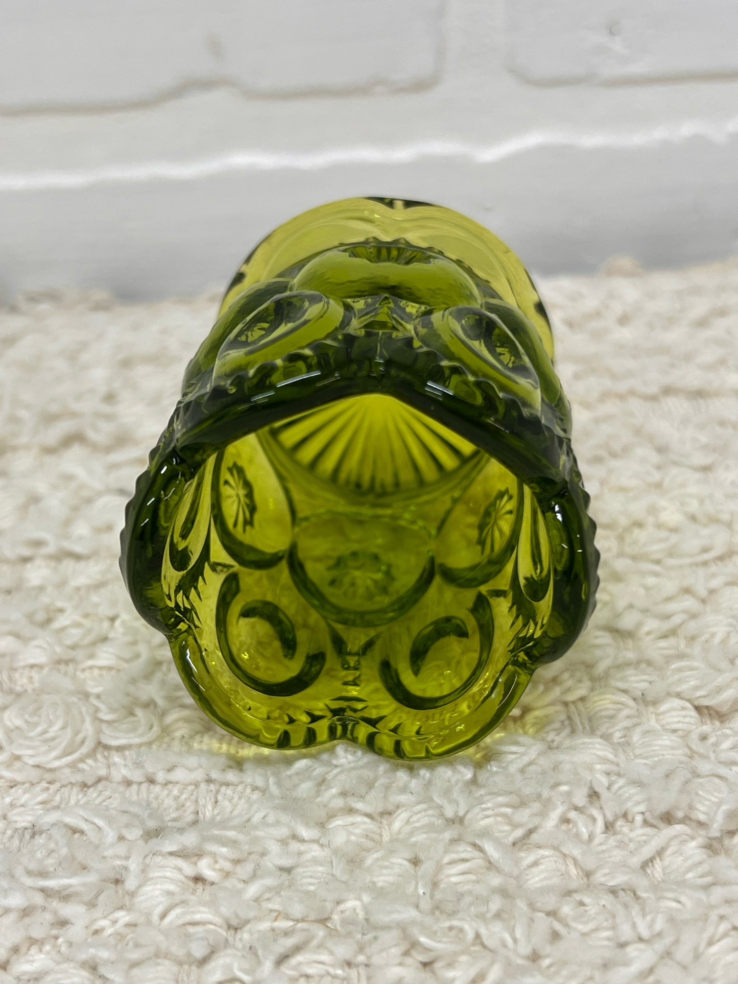 LE Smith Moon & Stars Green Toothpick Holder
