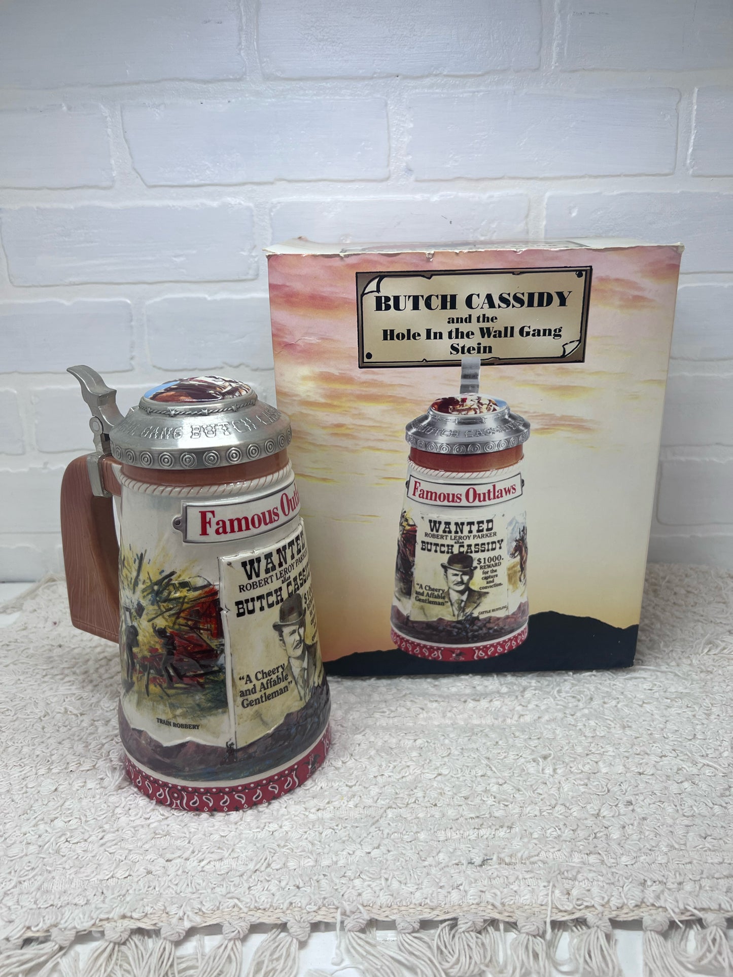 Anheuser-Busch Butch Cassidy Outlaws Collectable  Beer Stein