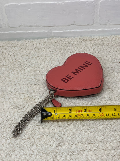 Coach Pink & Red "Be Mine" Heart Shaped Coin Purse