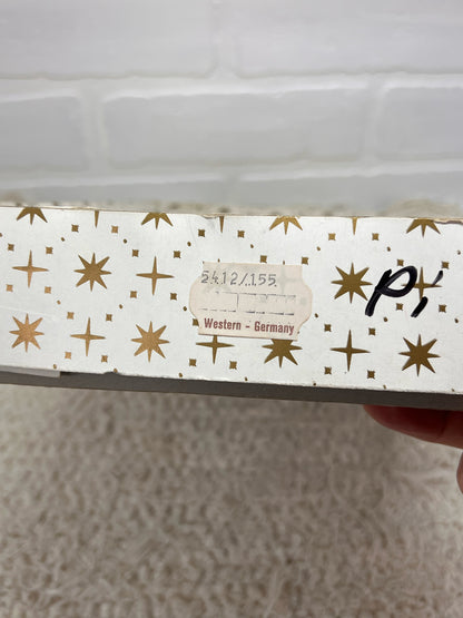 Vintage Pink Glass West German Icicle Ornament Set