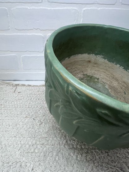 McCoy Green Glazed Jardiniere Circa 1930's 7" Tall