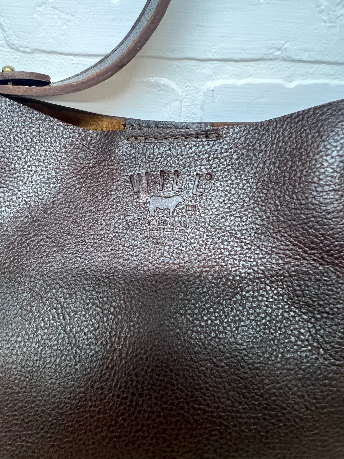 WILL Leather Goods Pebbled Leather Shoulder Bag