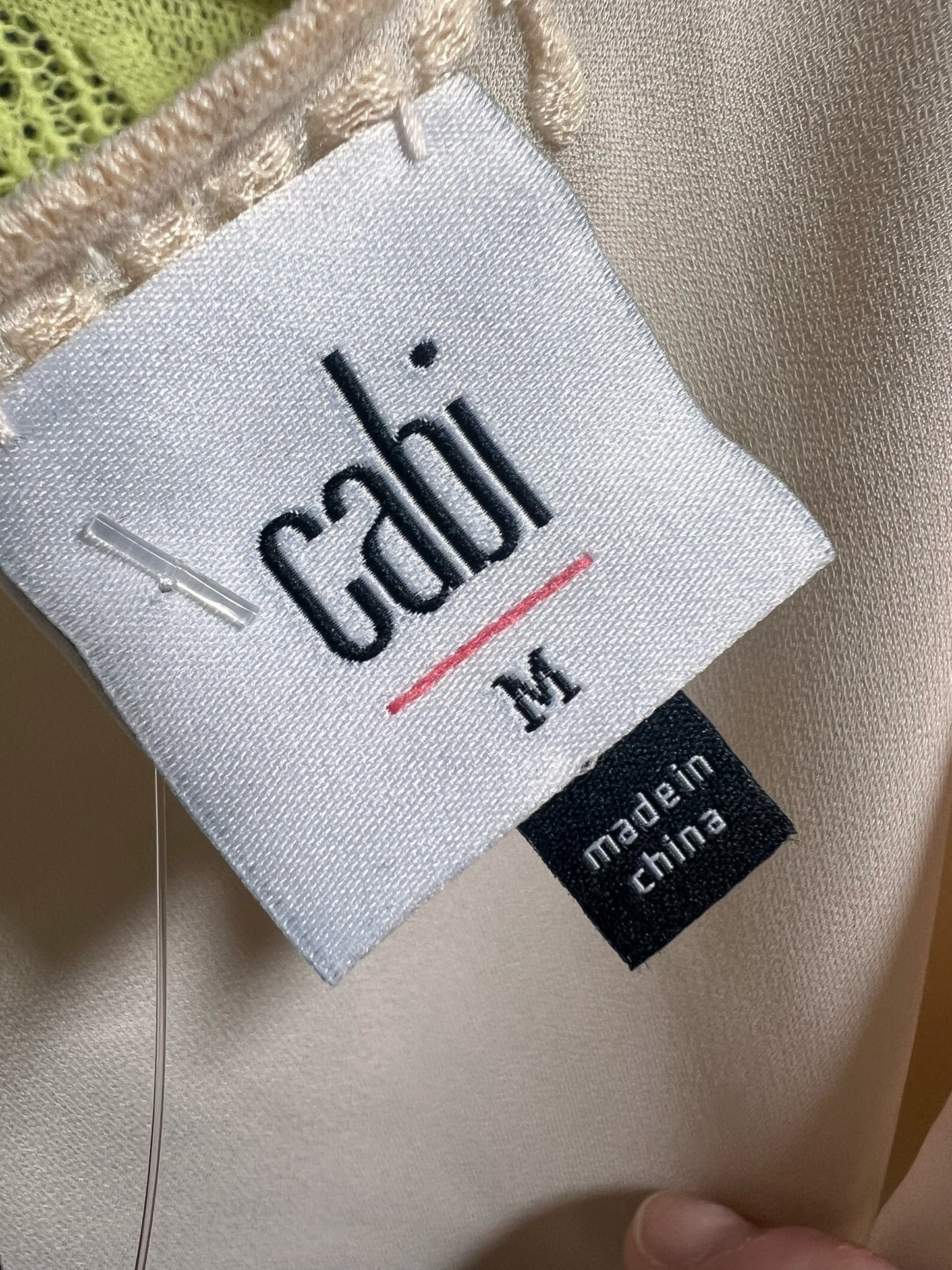Size M CAbi Silky Embroidered Camisole