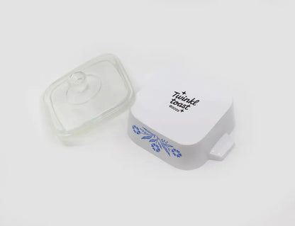 Pyrex or Corningware Inspired Ceramic Trinket Dish