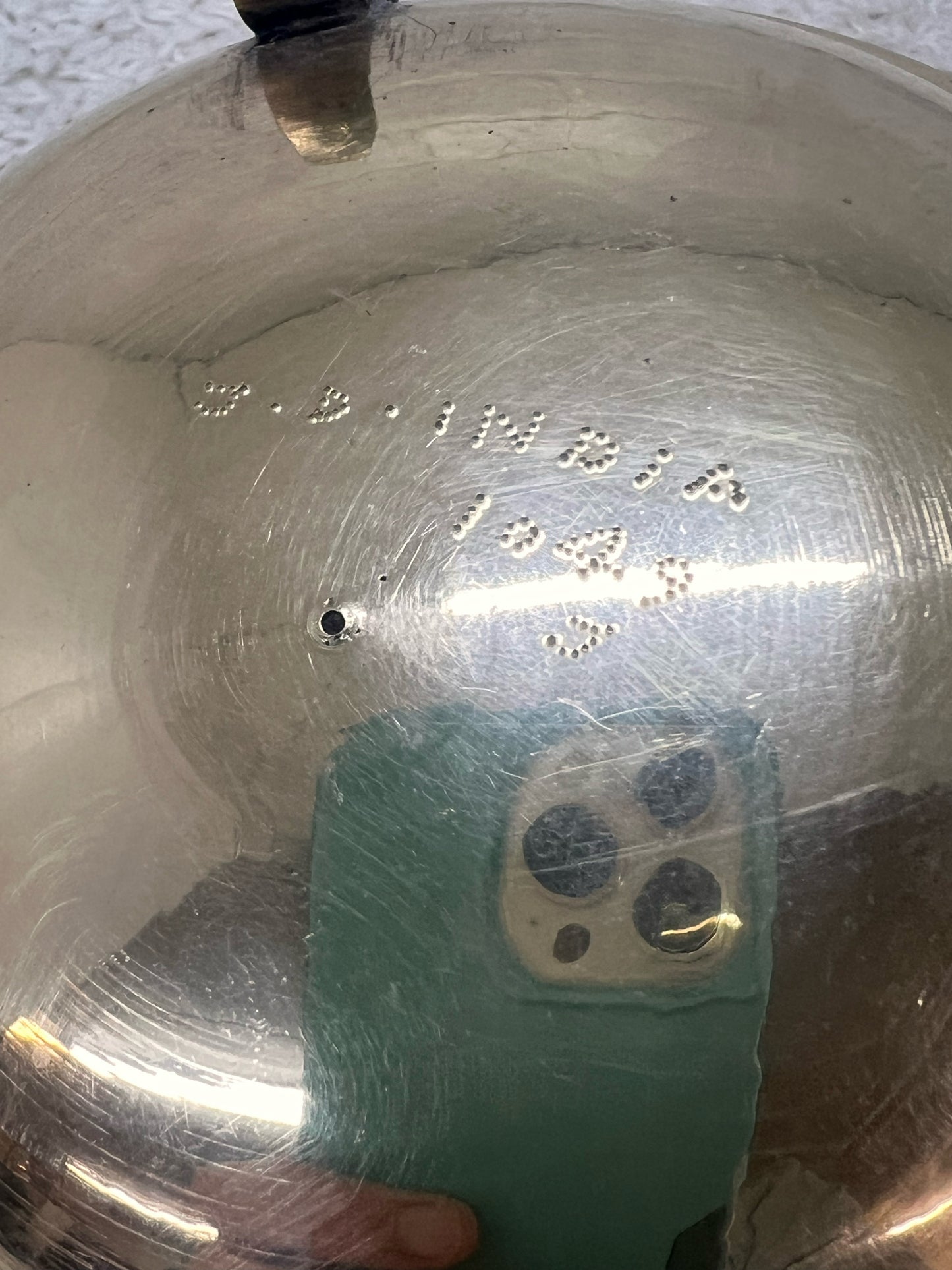 Small Vintage Brass Engraved Three Footed Bowl