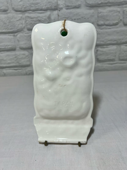 Vintage ceramic floral spoon rest