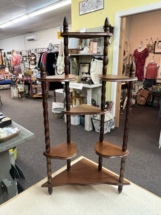 small vintage tiered corner shelf