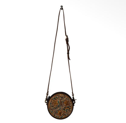 Myra Bag Magnolia Lane Hand-Tooled Round Bag
