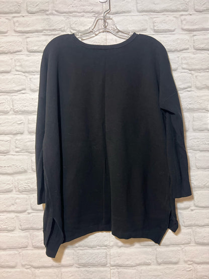 Size L CAbi Black & White Cotton Lion Sweater