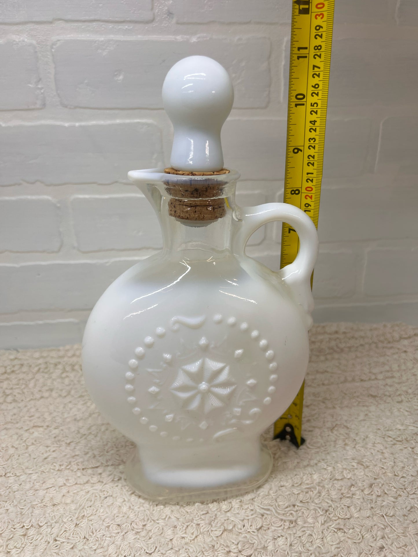 Jim Beam 1950's Milk Glass Decanter