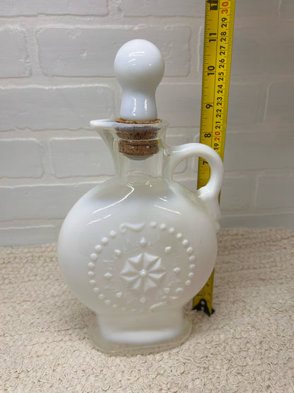 Jim Beam 1950's Milk Glass Decanter