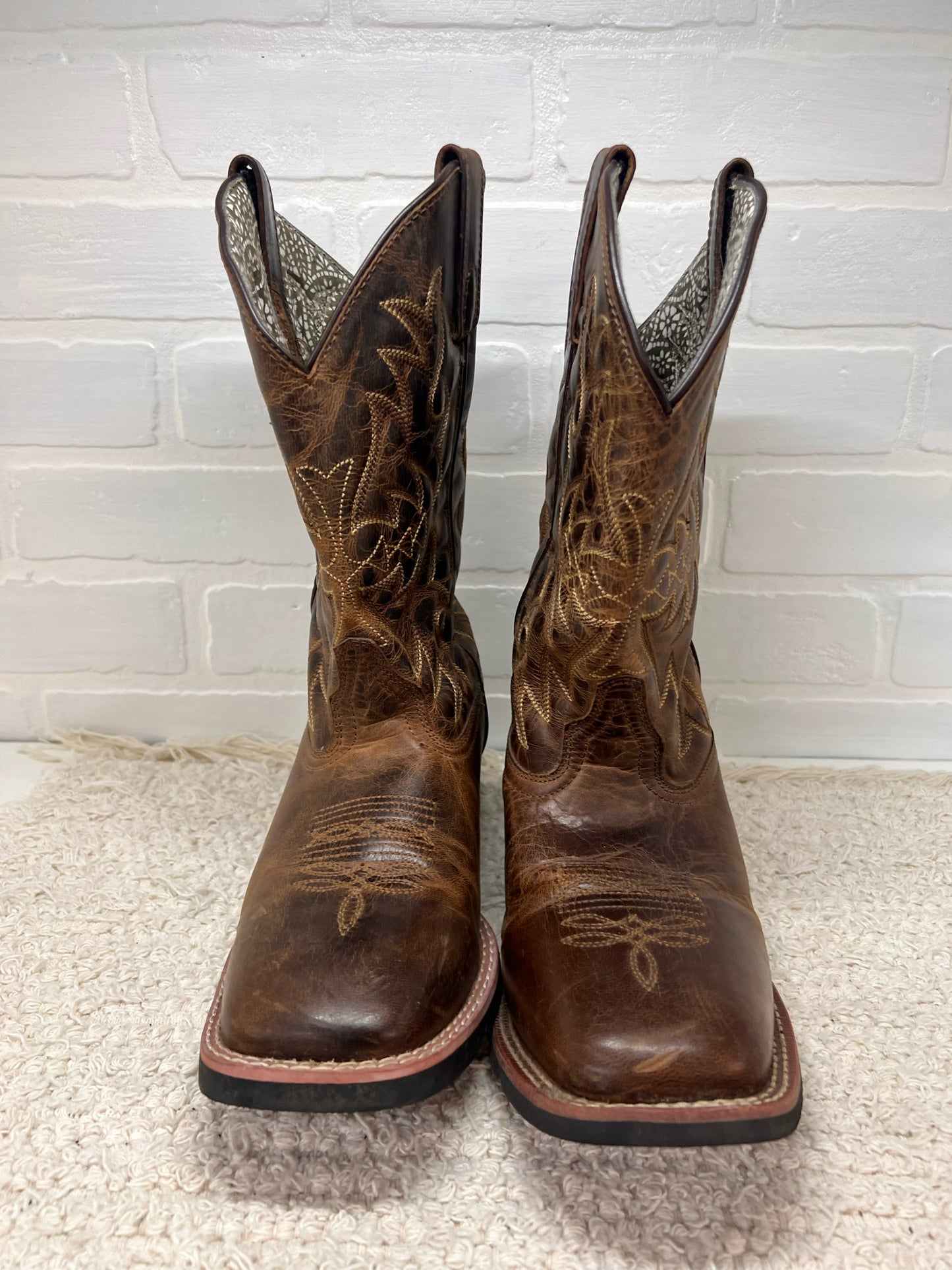 Shoe Size 10 Laredo Anita Western Boots - Brown Leather