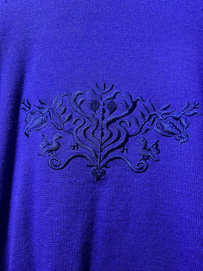 Size M Meister Royal Purple Turtleneck Vintage Sweater