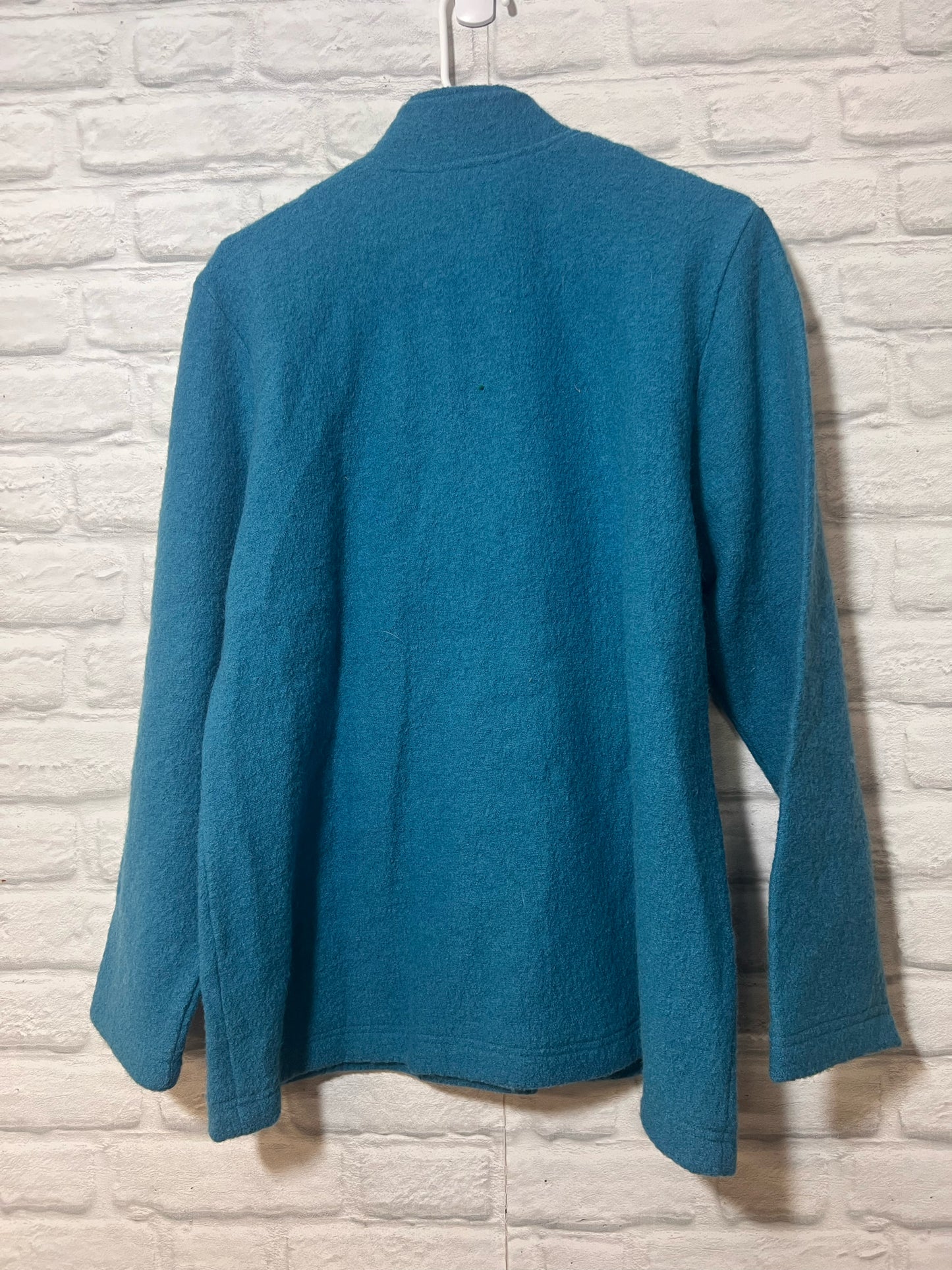 Norm Thompson Boiled Wool Vintage Blue Blazer