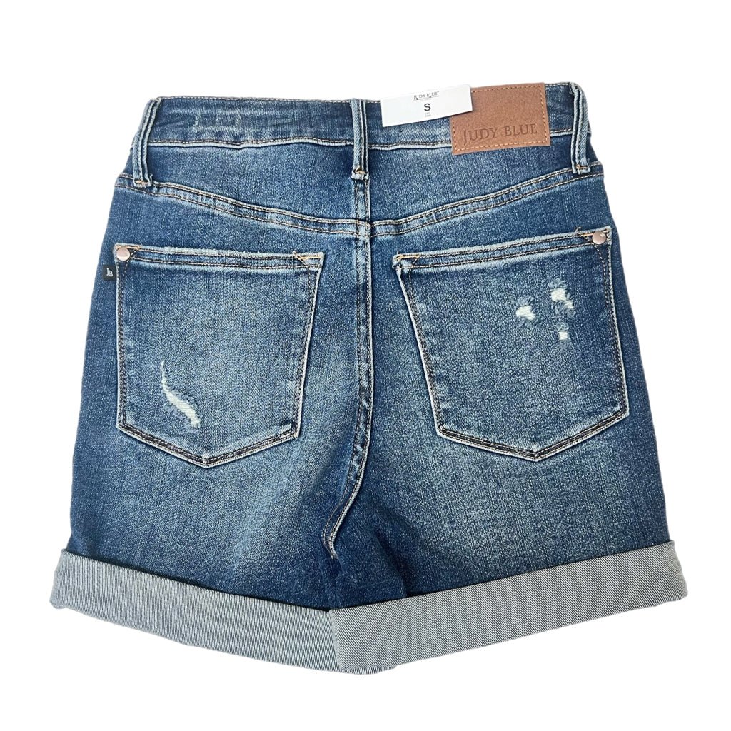 Judy Blue Vintage Wash Shorts High Waist, Tummy Control