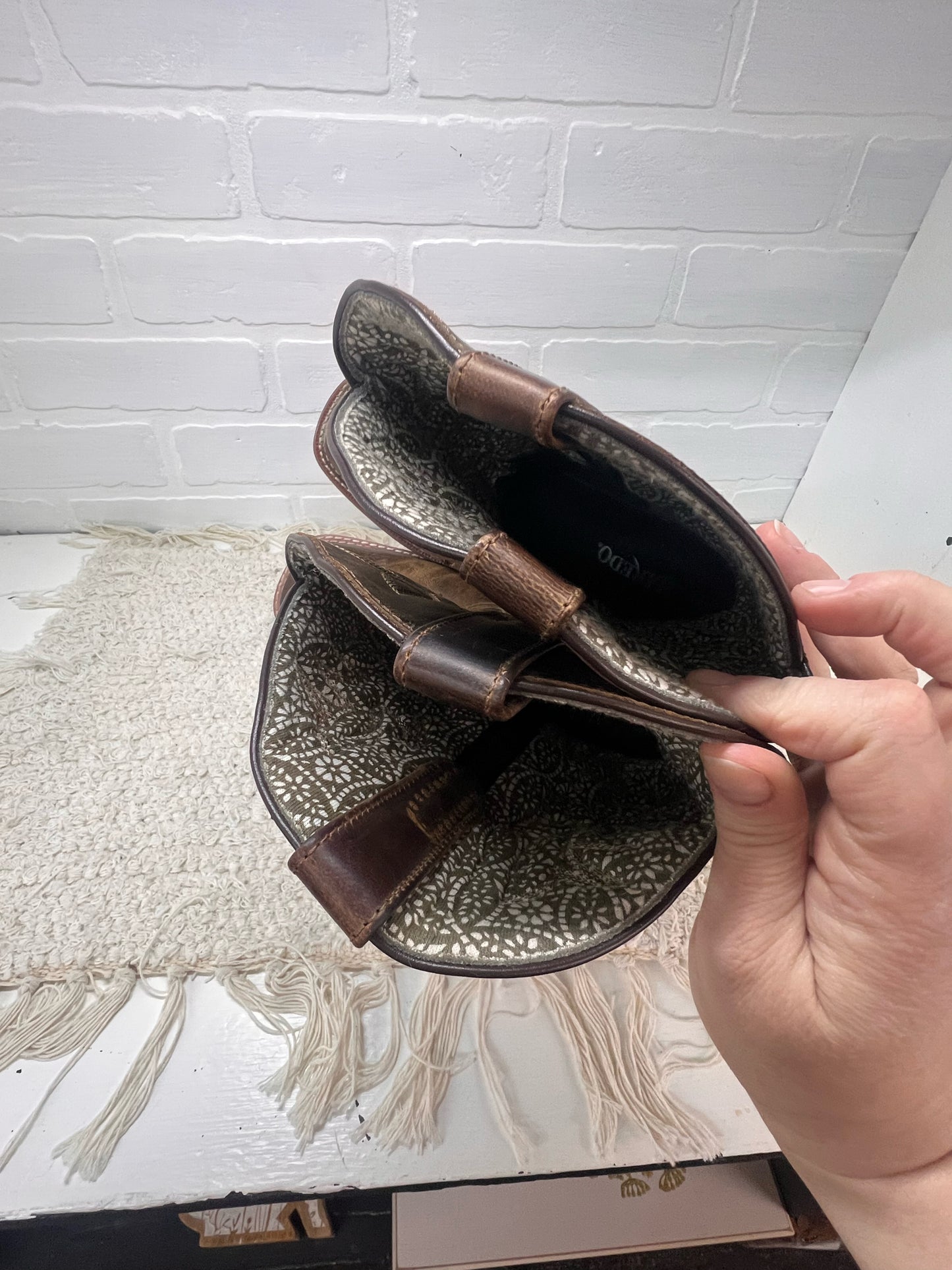 Shoe Size 10 Laredo Anita Western Boots - Brown Leather