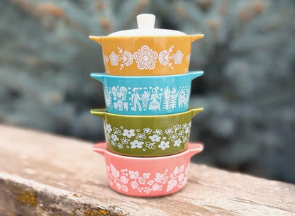 Pyrex or Corningware Inspired Ceramic Trinket Dish