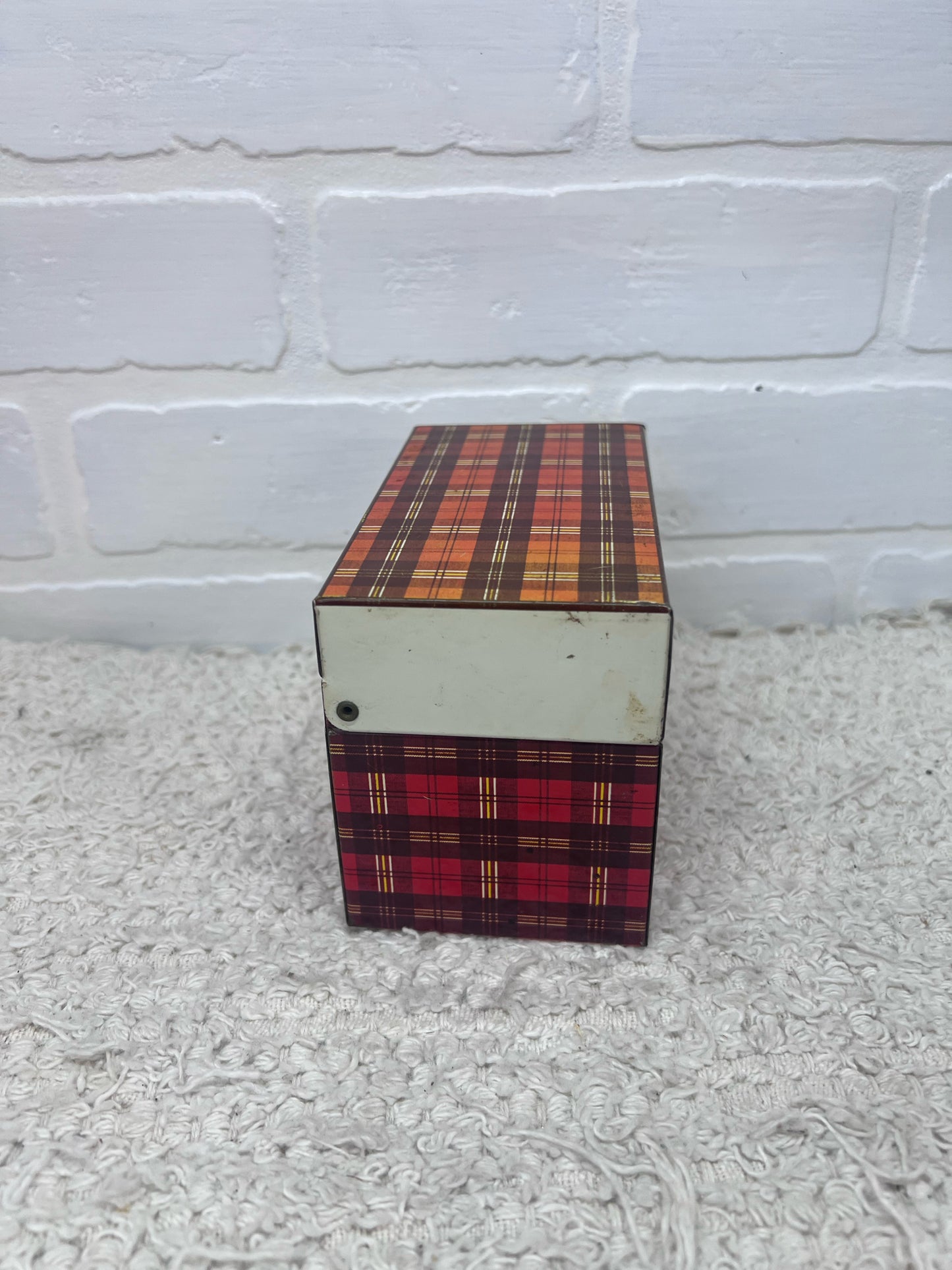 Ohio Art Red Plaid Recipe Box