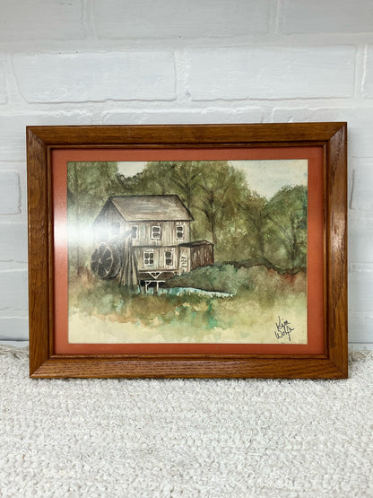 Framed original watercolor