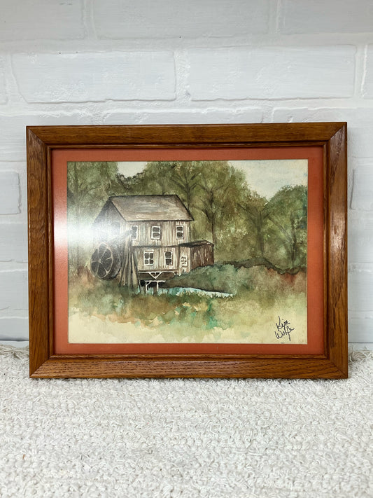 Framed original watercolor