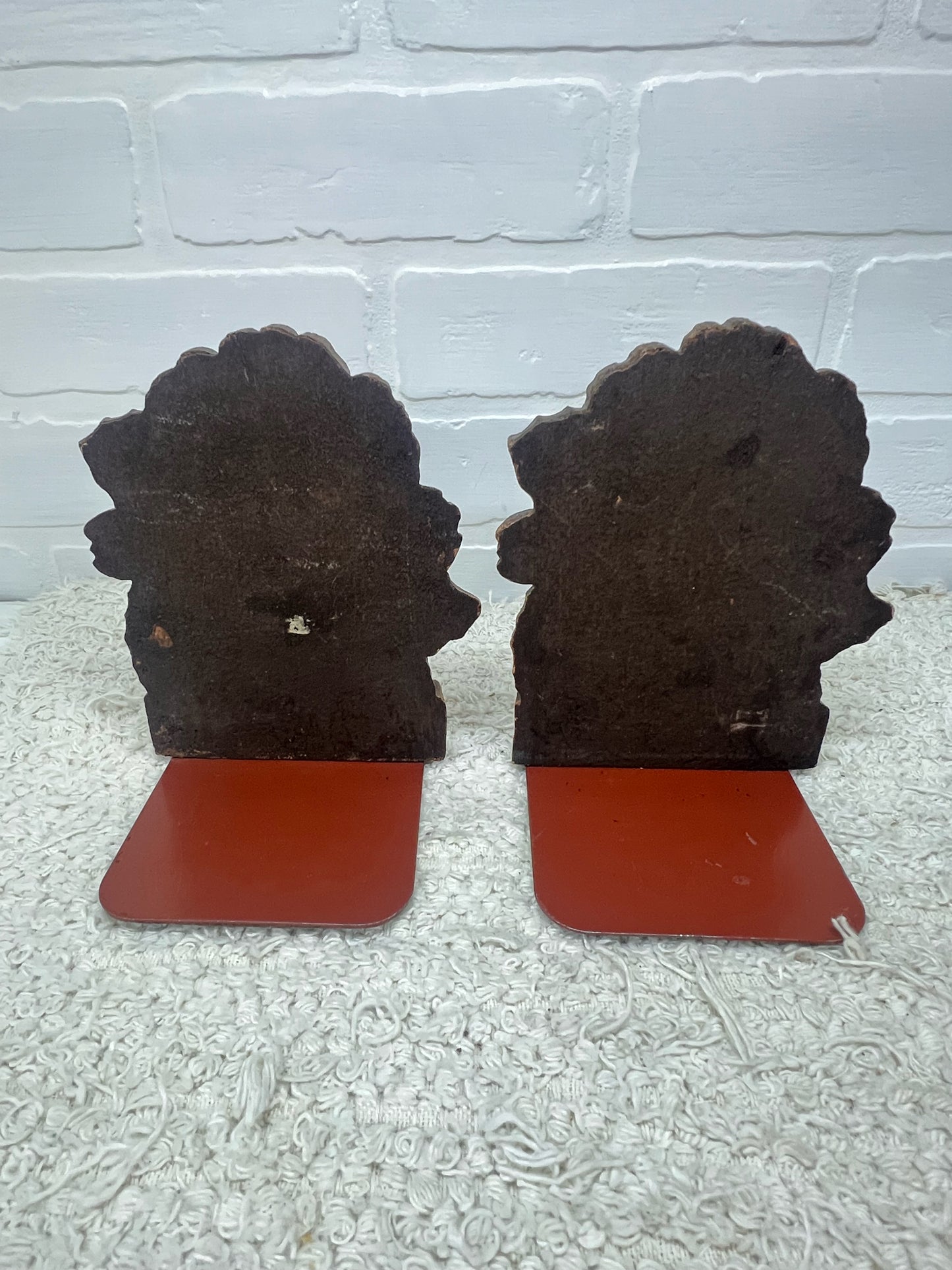 Vintage Book Ends - Floral Carved Look