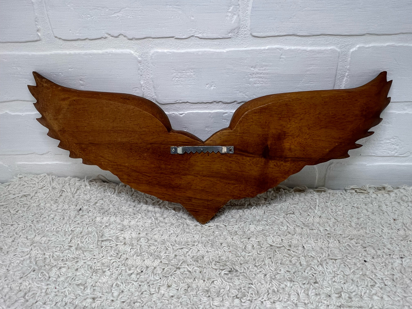 Vintage Wood Carving of Winged Heart