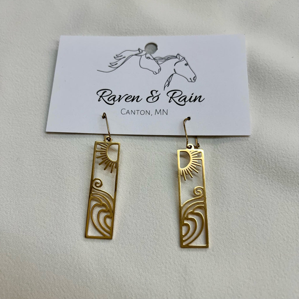 Raven & Rain Sun & Wave Earrings