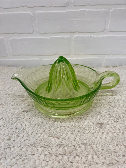 Vintage Uranium Glass Juice Reamer