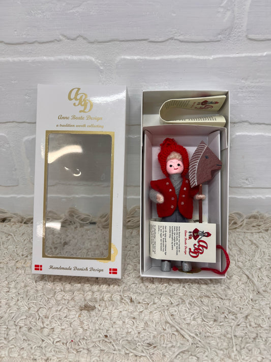 Anne Beate Danish Pixie (Nisse) Figurine – Handmade Scandinavian Holiday Decor, New in Box