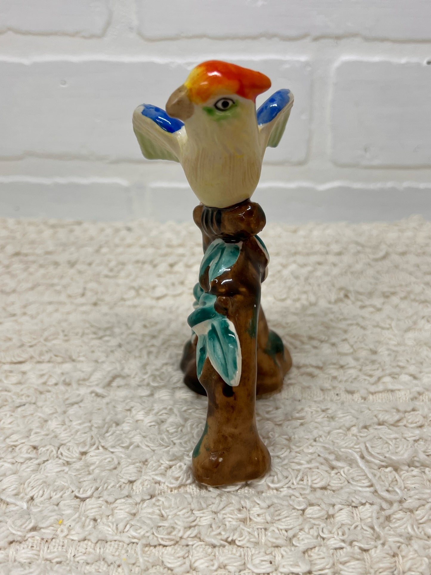 Occupied Japan Colorful Parrot Figurine