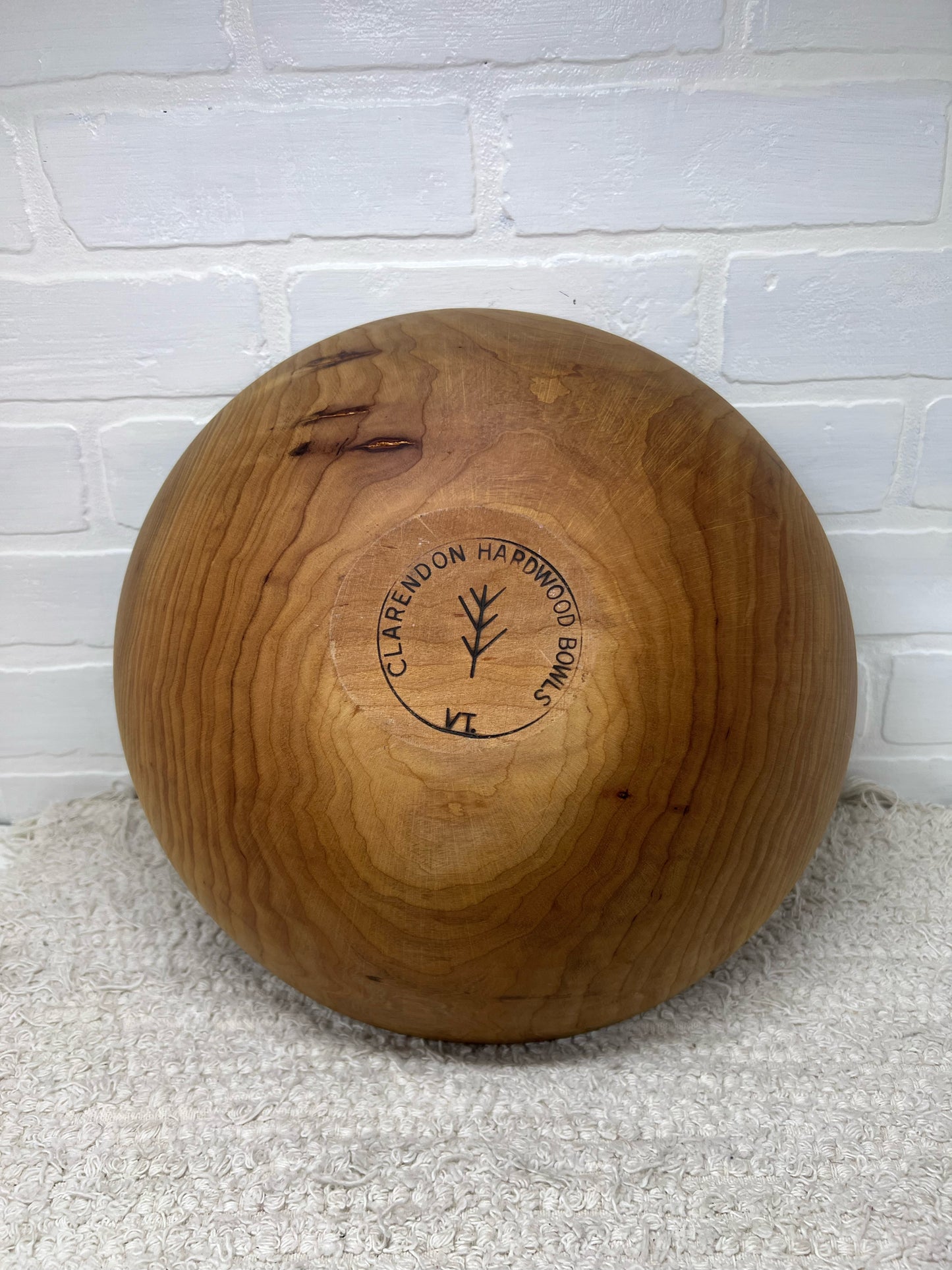 Large Hard Wood Clarendon Vermont Bowl
