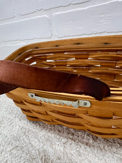 Small Longaberger Wall  Hanging  Basket Dated 1998